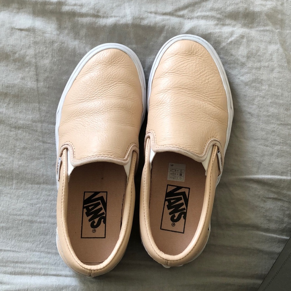 Nude leather Vans